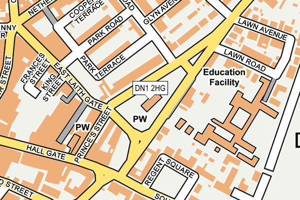 DN1 2HG map - OS OpenMap – Local (Ordnance Survey)