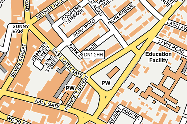 DN1 2HH map - OS OpenMap – Local (Ordnance Survey)