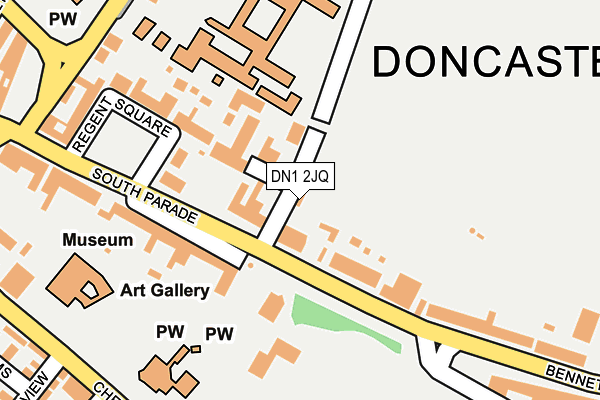 DN1 2JQ map - OS OpenMap – Local (Ordnance Survey)