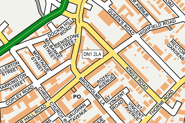 DN1 2LA map - OS OpenMap – Local (Ordnance Survey)