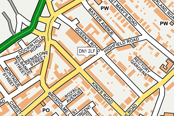DN1 2LF map - OS OpenMap – Local (Ordnance Survey)