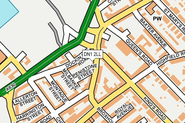 DN1 2LL map - OS OpenMap – Local (Ordnance Survey)