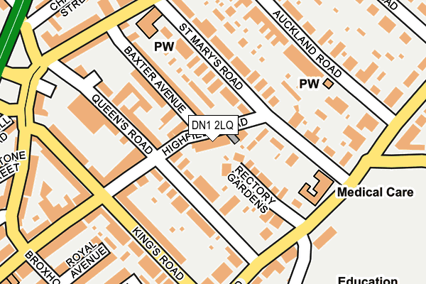 DN1 2LQ map - OS OpenMap – Local (Ordnance Survey)