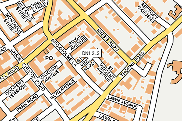 DN1 2LS map - OS OpenMap – Local (Ordnance Survey)