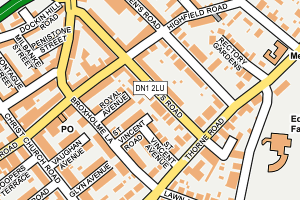 DN1 2LU map - OS OpenMap – Local (Ordnance Survey)