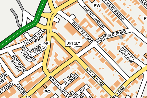 DN1 2LY map - OS OpenMap – Local (Ordnance Survey)