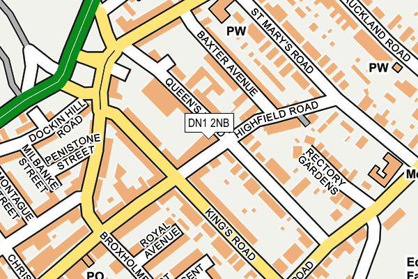 DN1 2NB map - OS OpenMap – Local (Ordnance Survey)