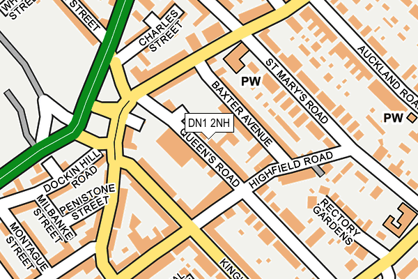DN1 2NH map - OS OpenMap – Local (Ordnance Survey)