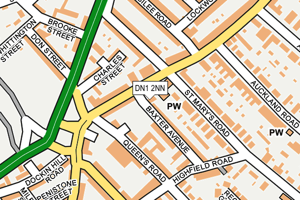 DN1 2NN map - OS OpenMap – Local (Ordnance Survey)