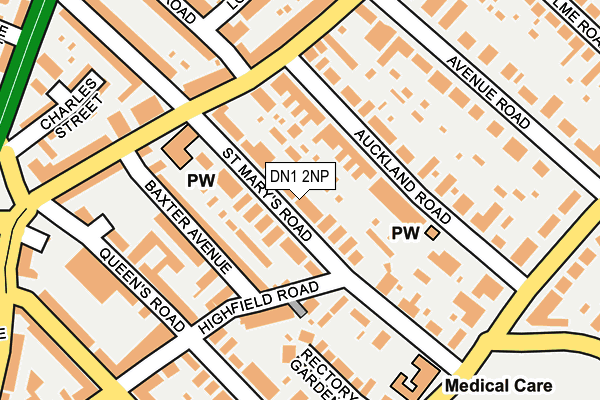 DN1 2NP map - OS OpenMap – Local (Ordnance Survey)