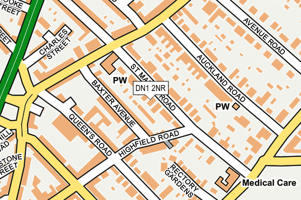 DN1 2NR map - OS OpenMap – Local (Ordnance Survey)