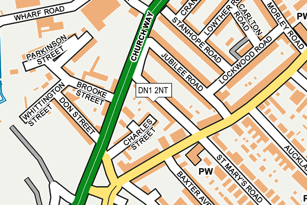 DN1 2NT map - OS OpenMap – Local (Ordnance Survey)