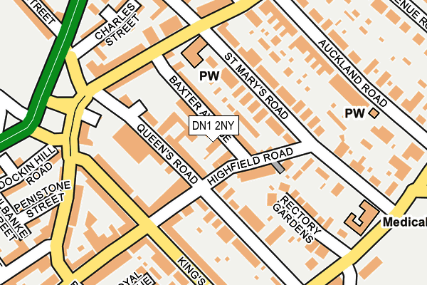 DN1 2NY map - OS OpenMap – Local (Ordnance Survey)