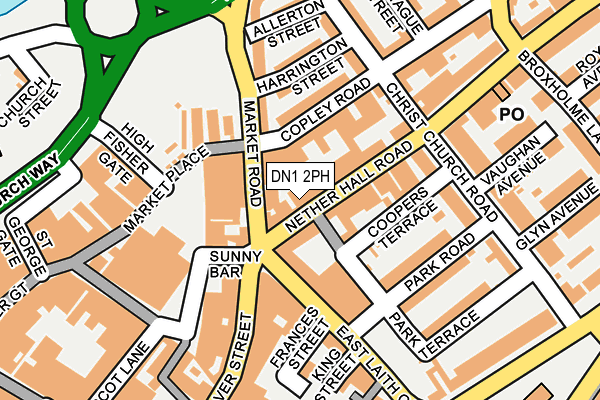 DN1 2PH map - OS OpenMap – Local (Ordnance Survey)