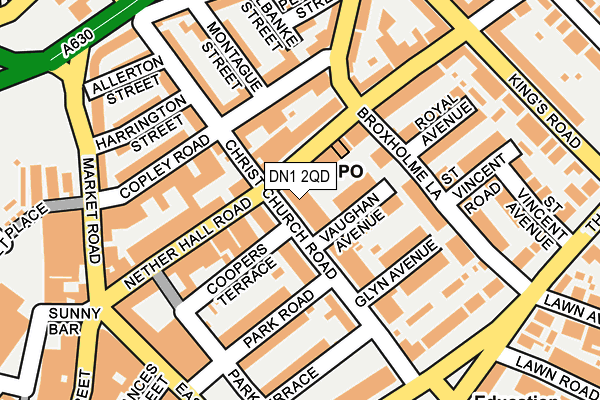 DN1 2QD map - OS OpenMap – Local (Ordnance Survey)