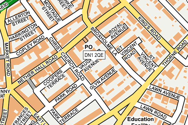 DN1 2QE map - OS OpenMap – Local (Ordnance Survey)