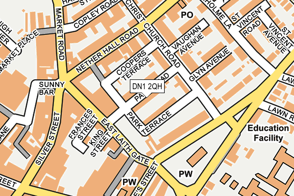 DN1 2QH map - OS OpenMap – Local (Ordnance Survey)