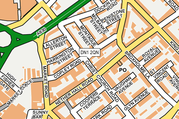 DN1 2QN map - OS OpenMap – Local (Ordnance Survey)