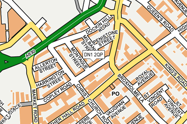 DN1 2QP map - OS OpenMap – Local (Ordnance Survey)