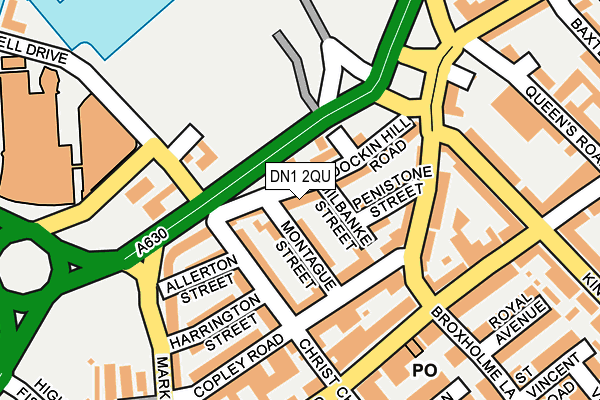 DN1 2QU map - OS OpenMap – Local (Ordnance Survey)