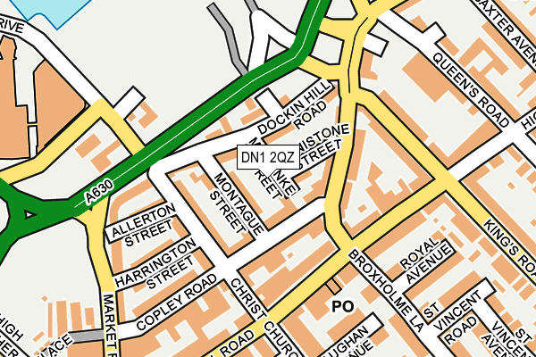 DN1 2QZ map - OS OpenMap – Local (Ordnance Survey)
