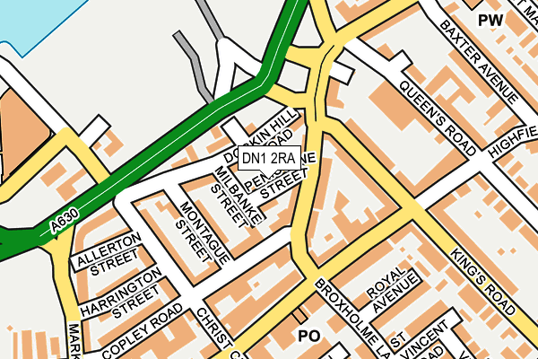 DN1 2RA map - OS OpenMap – Local (Ordnance Survey)