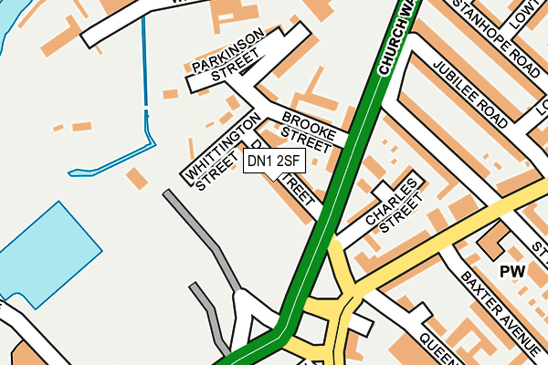 DN1 2SF map - OS OpenMap – Local (Ordnance Survey)