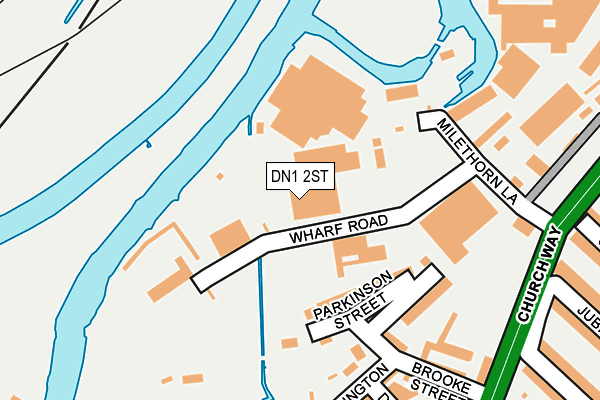 DN1 2ST map - OS OpenMap – Local (Ordnance Survey)