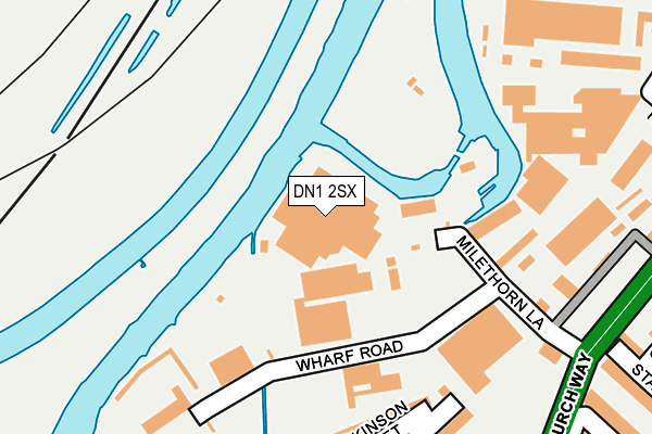 DN1 2SX map - OS OpenMap – Local (Ordnance Survey)