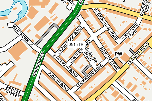 DN1 2TR map - OS OpenMap – Local (Ordnance Survey)