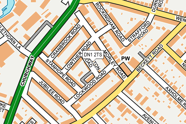 DN1 2TS map - OS OpenMap – Local (Ordnance Survey)