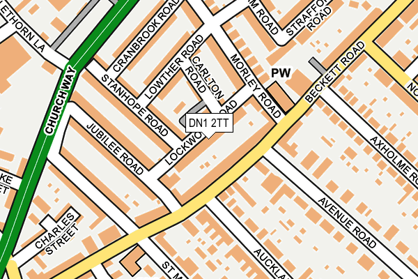 DN1 2TT map - OS OpenMap – Local (Ordnance Survey)