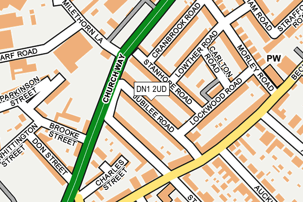 DN1 2UD map - OS OpenMap – Local (Ordnance Survey)