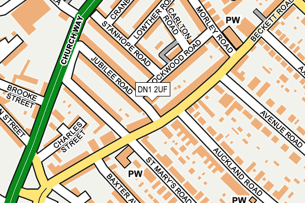 DN1 2UF map - OS OpenMap – Local (Ordnance Survey)