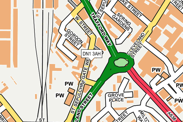 DN1 3AH map - OS OpenMap – Local (Ordnance Survey)
