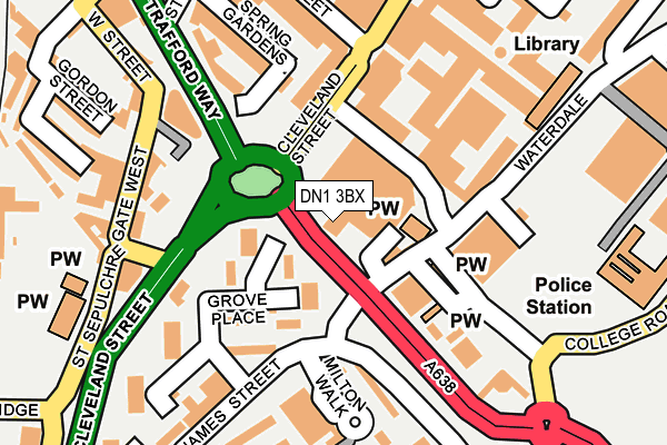 DN1 3BX map - OS OpenMap – Local (Ordnance Survey)