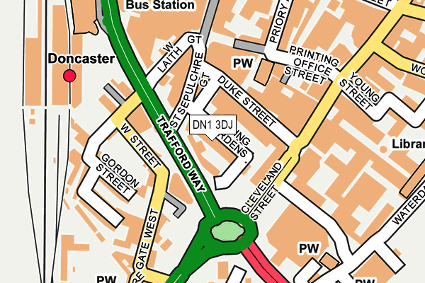 DN1 3DJ map - OS OpenMap – Local (Ordnance Survey)