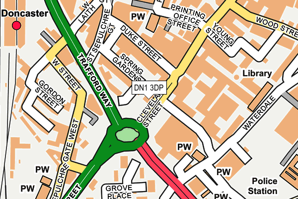 DN1 3DP map - OS OpenMap – Local (Ordnance Survey)