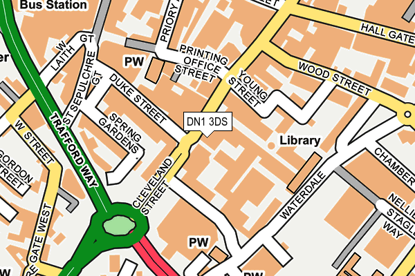 DN1 3DS map - OS OpenMap – Local (Ordnance Survey)