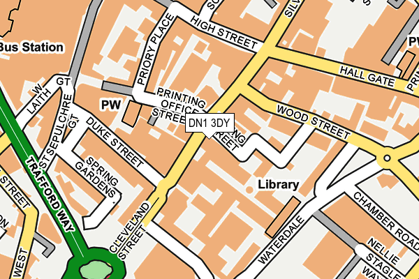 DN1 3DY map - OS OpenMap – Local (Ordnance Survey)