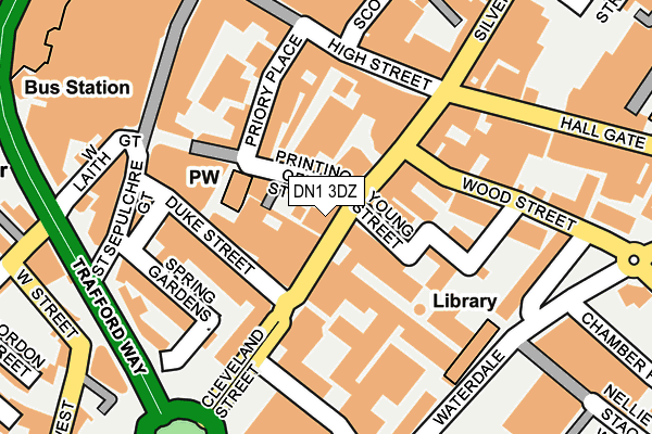DN1 3DZ map - OS OpenMap – Local (Ordnance Survey)