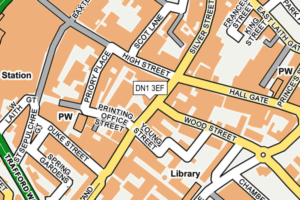 DN1 3EF map - OS OpenMap – Local (Ordnance Survey)