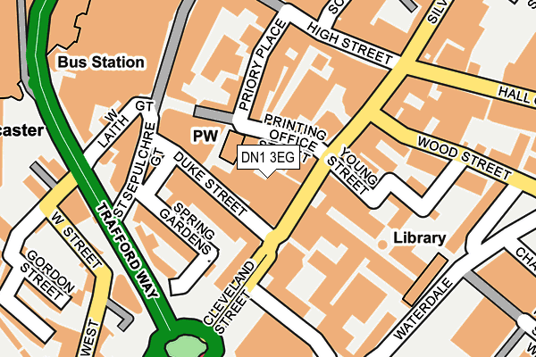 DN1 3EG map - OS OpenMap – Local (Ordnance Survey)