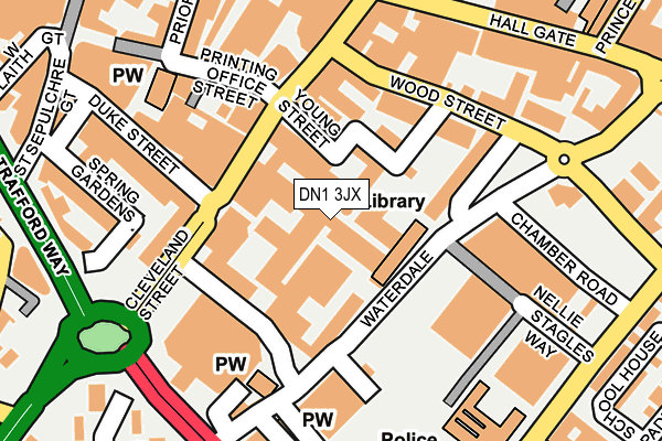 DN1 3JX map - OS OpenMap – Local (Ordnance Survey)