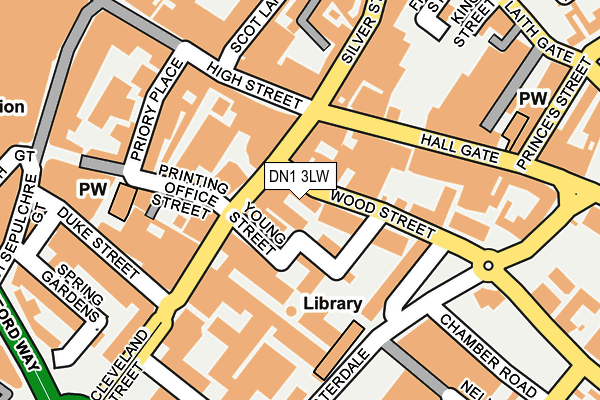 DN1 3LW map - OS OpenMap – Local (Ordnance Survey)