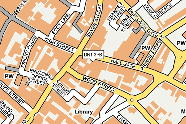 DN1 3PB map - OS OpenMap – Local (Ordnance Survey)