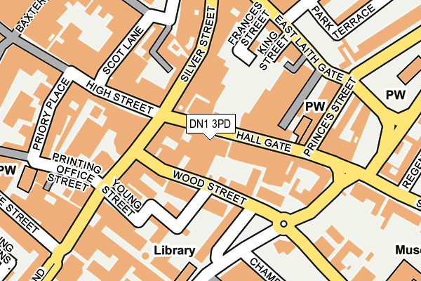 DN1 3PD map - OS OpenMap – Local (Ordnance Survey)