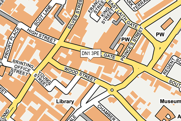 DN1 3PE map - OS OpenMap – Local (Ordnance Survey)