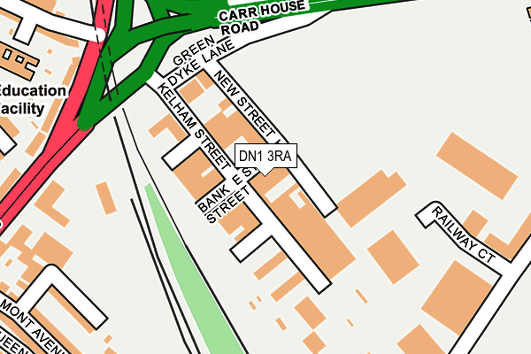 DN1 3RA map - OS OpenMap – Local (Ordnance Survey)
