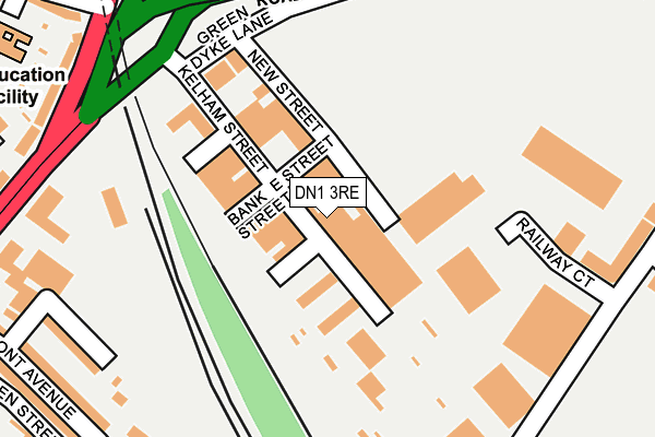 DN1 3RE map - OS OpenMap – Local (Ordnance Survey)